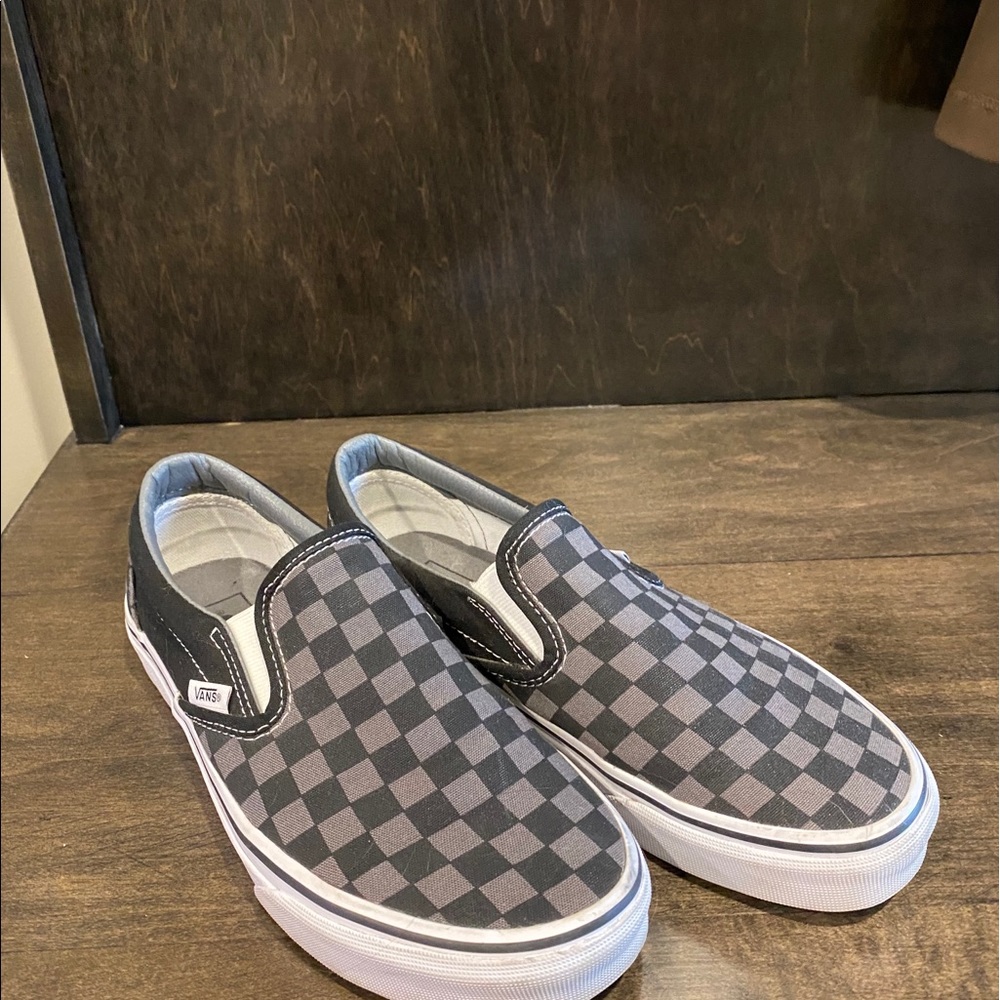 Checkered Vans Slip-Ons